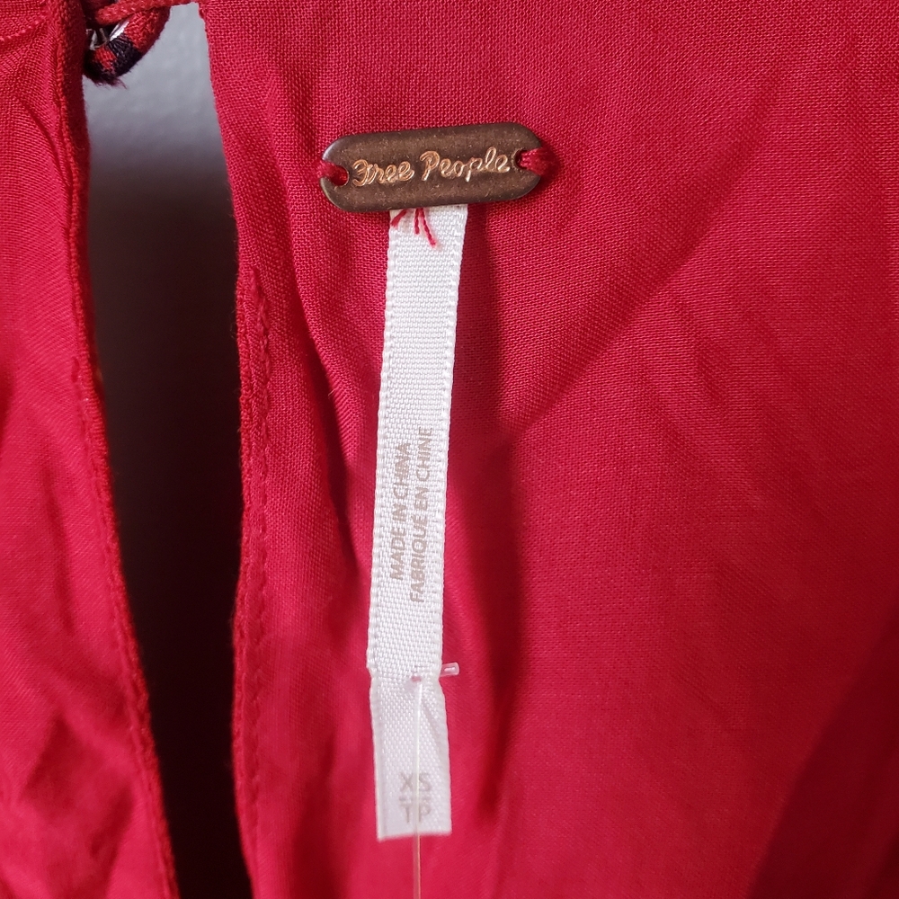 Free People Two Faces Mini Dress Red XS NWT - Picture 5 of 8